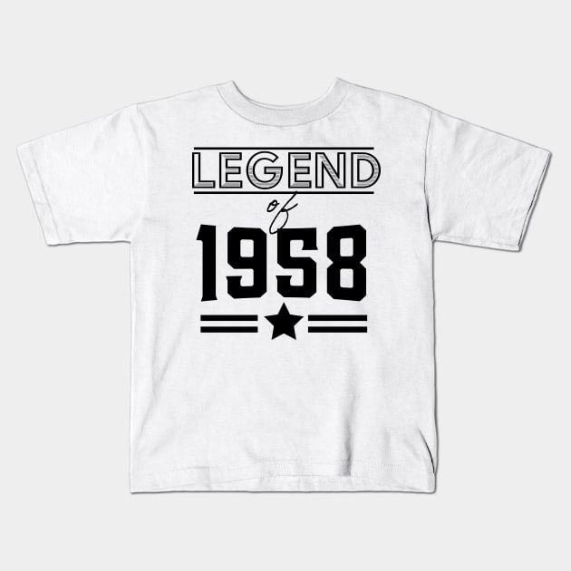 Legend of 1958 Kids T-Shirt by nickemporium1